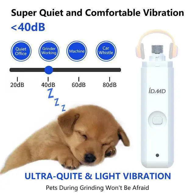 Alt view image 5 of 7 - Dog Nail Trimmers with Light for All Breeds | Dog Nail Grinder Quiet