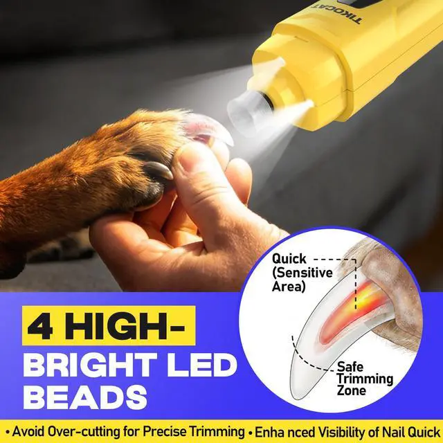 Alt view image 4 of 7 - Whisper-Quiet Dog Nail Grinder 50% More Powerful for Sensitive Dogs,Cats