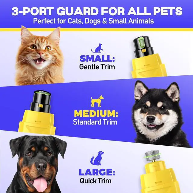 Alt view image 6 of 7 - Whisper-Quiet Dog Nail Grinder 50% More Powerful for Sensitive Dogs,Cats