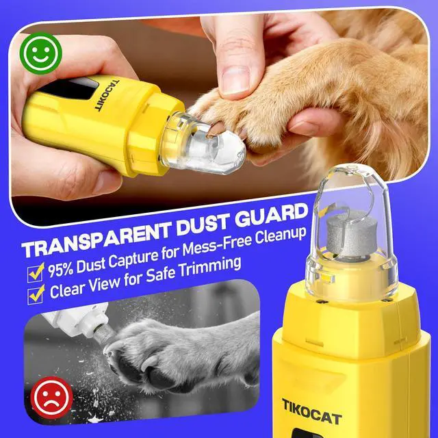 Alt view image 7 of 7 - Whisper-Quiet Dog Nail Grinder 50% More Powerful for Sensitive Dogs,Cats