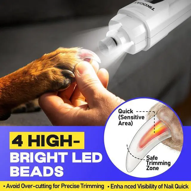 Alt view image 4 of 7 - Whisper-Quiet Dog Nail Grinder Kit 50%More Powerful for Sensitive Dogs,Cats