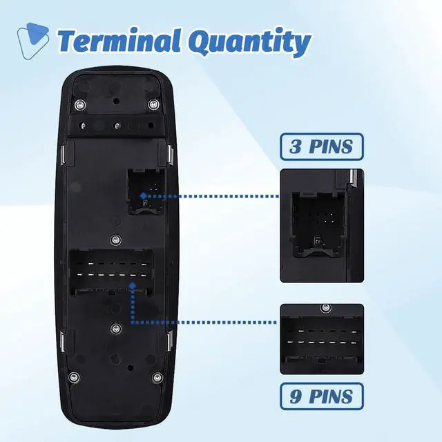 Alt view image 4 of 6 - Master Power Window Switch Door Lock Main Control Button Front Left Driver Side Compatible with 2009 2010 2011 2012 Dodge RAM 1500/2500/3500 Pickup Crew Cab Quad Replacement 4602863AB 4602863AC