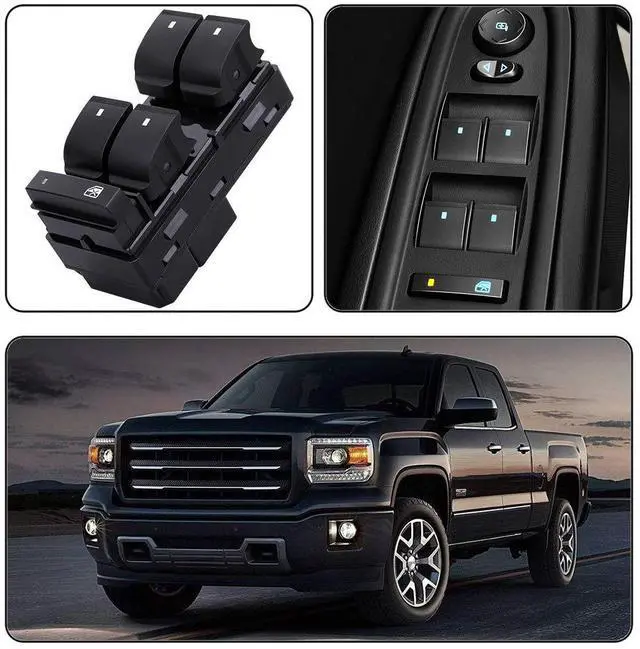 Alt view image 7 of 7 - Driver Side Power Master Window Switch, Compatible with Chevy Silverado/Chevrolet Traverse/HHR/2007-2013 GMC Sierra/Yukon/Buick Enclave Replace OE 20945129 25789692