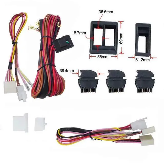 Alt view image 5 of 5 - 12V Universal Power Window Switch Kit, Wiring Harness kit for 2 Door Vehicles,DIY Conversion to Power Windows