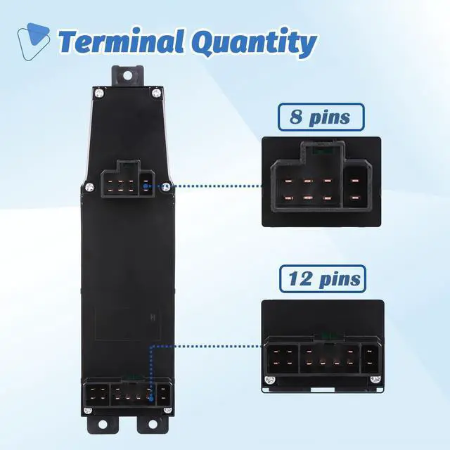 Alt view image 4 of 7 - Driver Power Window Switch for 2002-2009 Dodge Ram Truck 56049805AB