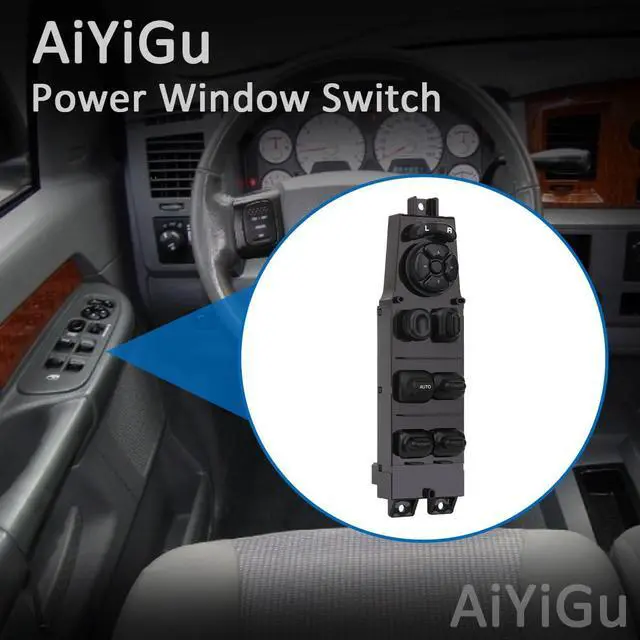 Alt view image 6 of 7 - Driver Power Window Switch for 2002-2009 Dodge Ram Truck 56049805AB