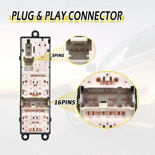 Alt view image 3 of 6 - Master Power Window Switch for 2004-2012 Nissan Titan 25401-ZT10A