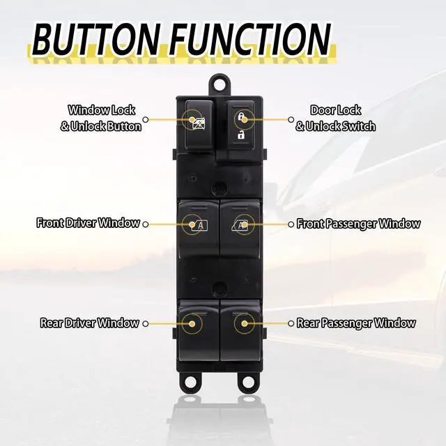 Alt view image 4 of 6 - Master Power Window Switch for 2004-2012 Nissan Titan 25401-ZT10A