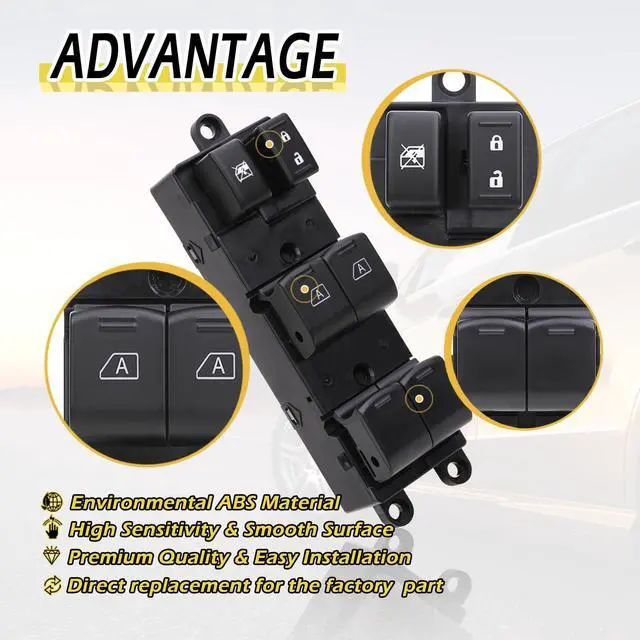 Alt view image 5 of 6 - Master Power Window Switch for 2004-2012 Nissan Titan 25401-ZT10A