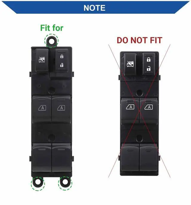 Alt view image 6 of 7 - Driver Master Window Switch for 2004-2012 Nissan Titan 25401-ZT10A