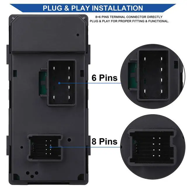 Alt view image 3 of 7 - Driver Side Power Window Switch & 3 Pcs Passenger Window Switches