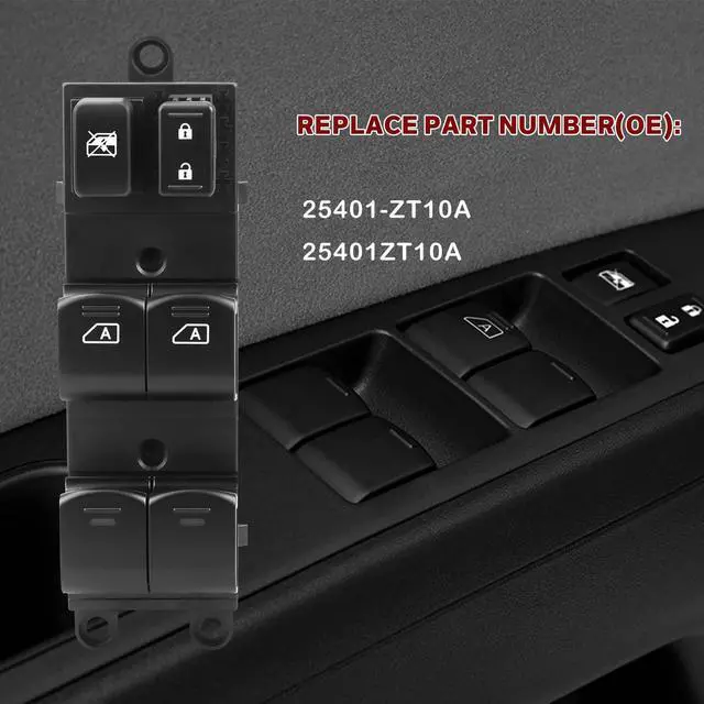 Alt view image 3 of 7 - Master Power Window Switch Compatible with Nissan Titan 2004-2015