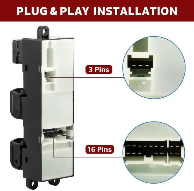 Alt view image 4 of 7 - Master Power Window Switch Compatible with Nissan Titan 2004-2015