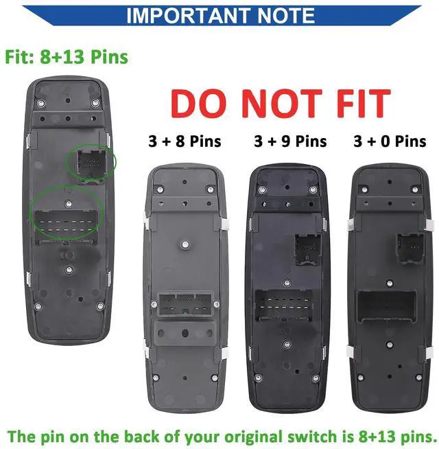 Alt view image 3 of 7 - Master Power Window Switch for 2008-2012 Jeep Liberty 4602632AD