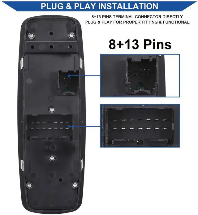 Alt view image 2 of 7 - Master Power Window Switch for 2008-2012 Jeep Liberty 4602632AD