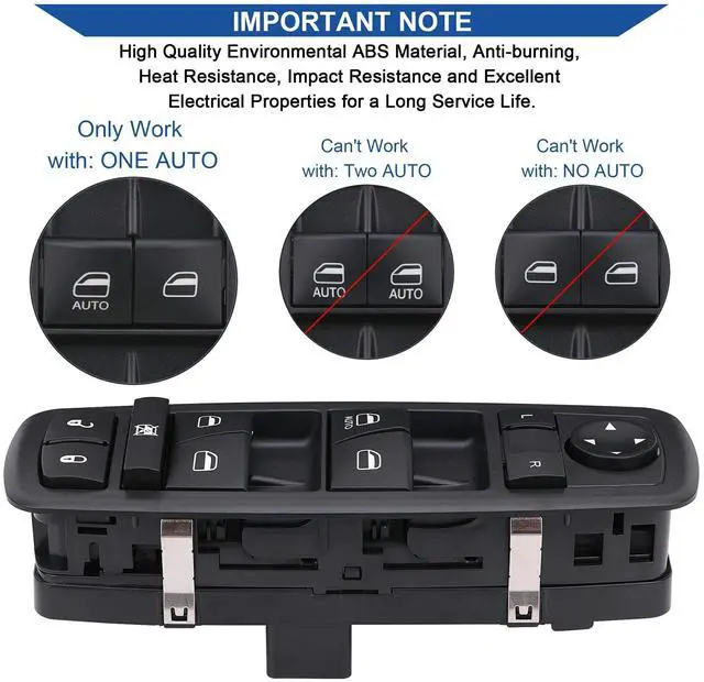 Alt view image 5 of 7 - Master Power Window Switch for 2008-2012 Jeep Liberty 4602632AD