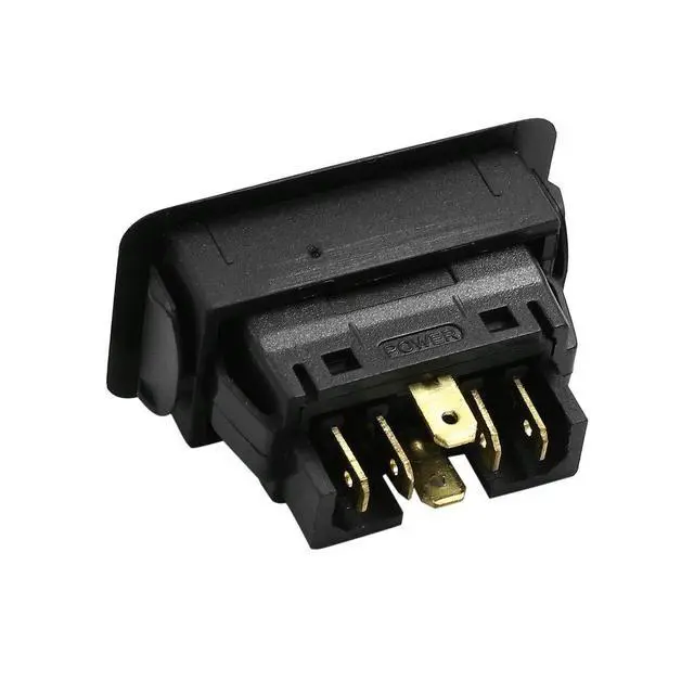 Alt view image 3 of 4 - 4pcs DC 12V Universal 6 Pins Momentary Electric Illuminated Power Window Switch for Car Random Light Lamp Color