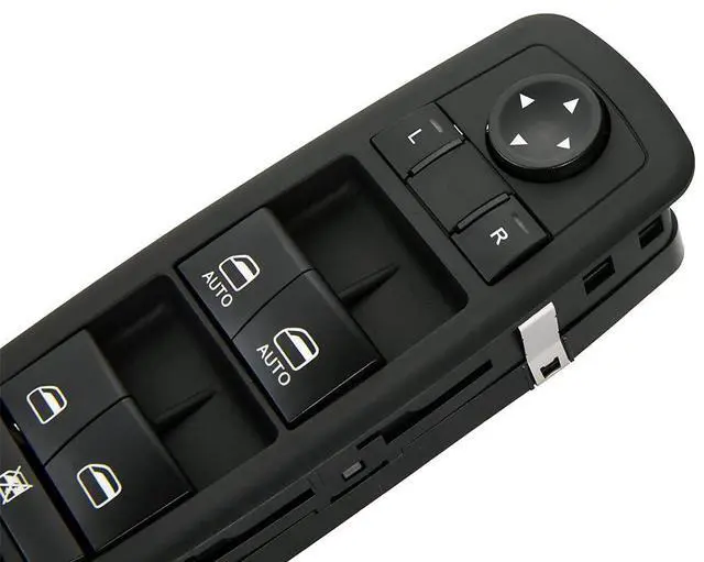 Alt view image 4 of 6 - Master Power Window Switch.11 Metal Pins.Compatible with 2011 2012 2013 2014 Jeep Grand Cherokee.Dodge Durango.Driver Side Control switches Front Left.Led Light Green