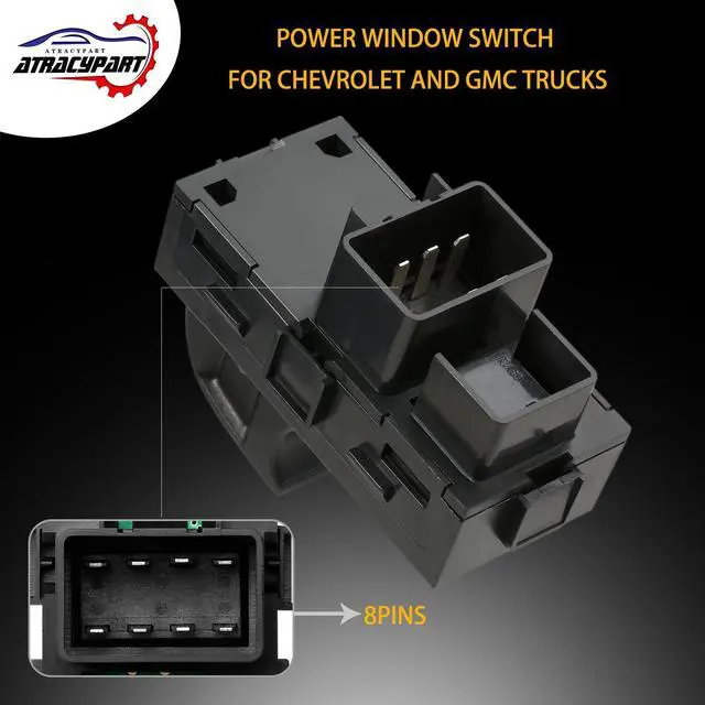 Alt view image 4 of 7 - Passenger Window Switch, Fits 2006-2015 Chevy Silverado Tahoe GMC Sierra