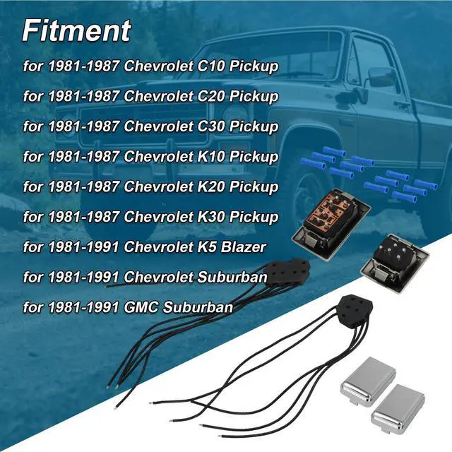 Alt view image 3 of 7 - Power Window Switch Repair Kit for Chevy GMC Truck 1981-1987