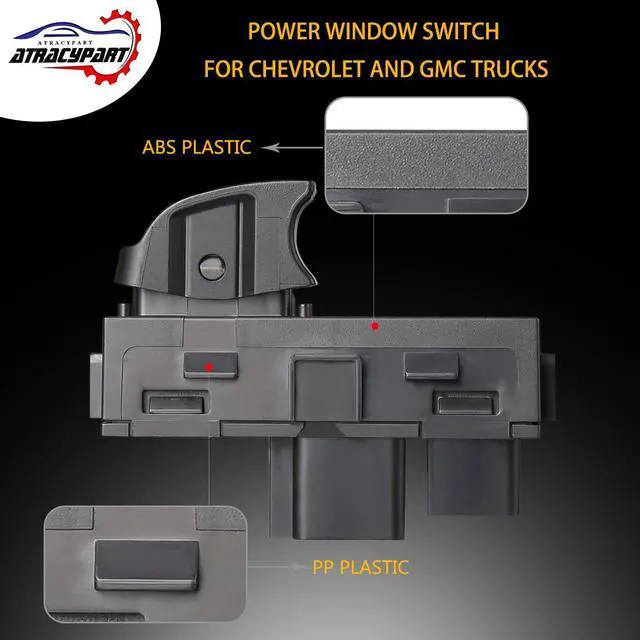 Alt view image 5 of 7 - Passenger Window Switch, Fits 2006-2015 Chevy Silverado Tahoe GMC Sierra
