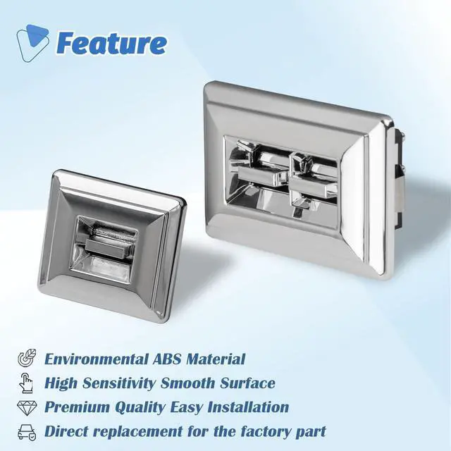 Alt view image 5 of 7 - Driver & Passenger Window Switch Bezel Set for Chevy S10 20061549
