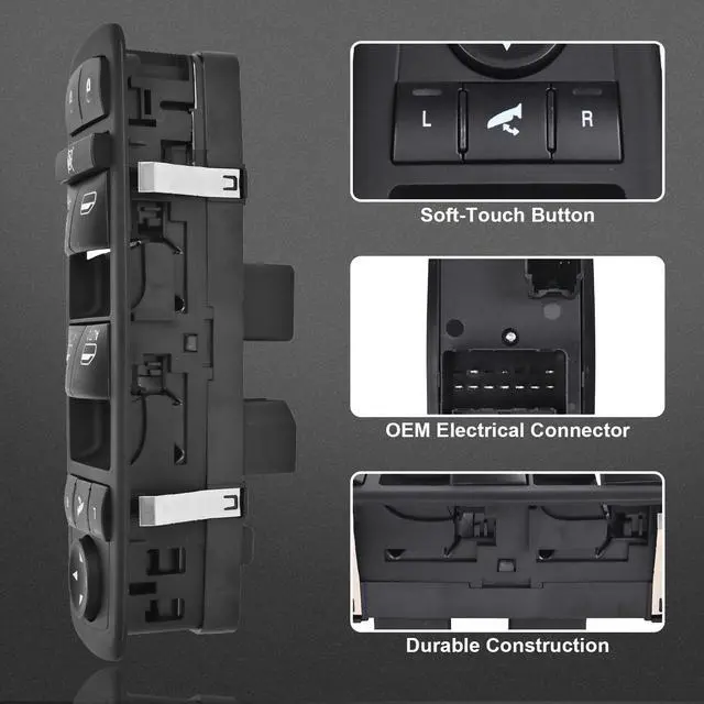 Alt view image 3 of 7 - Driver Side Master Power Window Switch 9 Pins + 3Pins Compatible with 2012-2015 17-19 Dodge Grand Caravan 2013-2015 Ram 1500 2500 2015 Ram 3500 2012-2015 Town&Country Replaces# 68110867AB 68110867AA