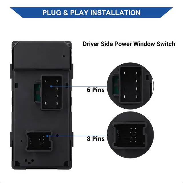 Alt view image 3 of 6 - Power Window Switch & Door & Mirror Control Switch Button