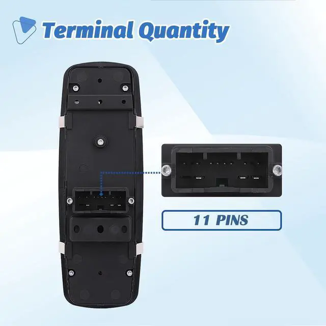 Alt view image 4 of 7 - Power Window Switch Main Control Button Compatible with 2016-2018 Ram 1500 2500 3500, 11-19 Dodge Charger, 11-12 Dodge Journey, 11-20 Chrysler 300, 15-17 Chrysler 200, Replaces OEM 68231805AA