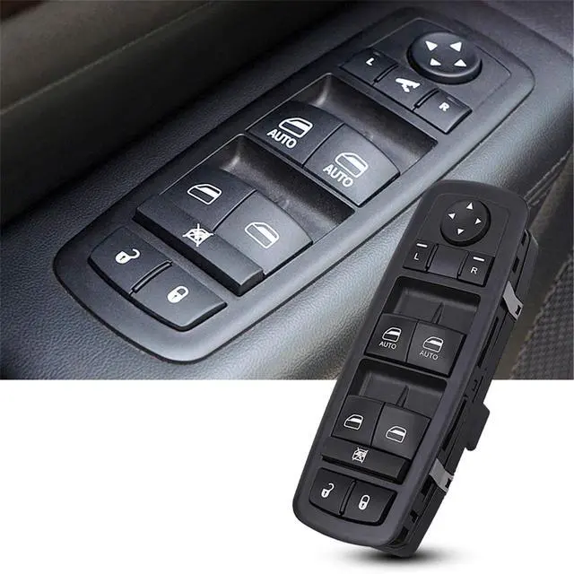 Alt view image 6 of 7 - Power Window Switch Main Control Button Compatible with 2016-2018 Ram 1500 2500 3500, 11-19 Dodge Charger, 11-12 Dodge Journey, 11-20 Chrysler 300, 15-17 Chrysler 200, Replaces OEM 68231805AA