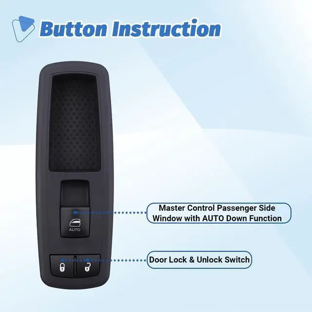 Alt view image 4 of 7 - Passenger Power Window Switch for 2008-2012 Dodge Grand Caravan