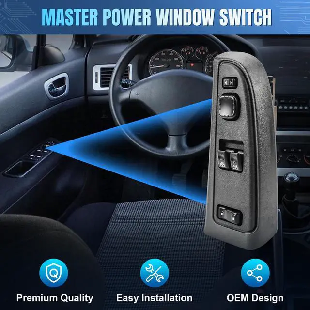 Alt view image 6 of 7 - 15883318 Power Window Switch with Bezel for 03-07 Chevy & GMC