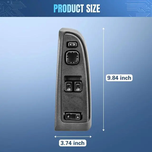 Alt view image 7 of 7 - 15883318 Power Window Switch with Bezel for 03-07 Chevy & GMC