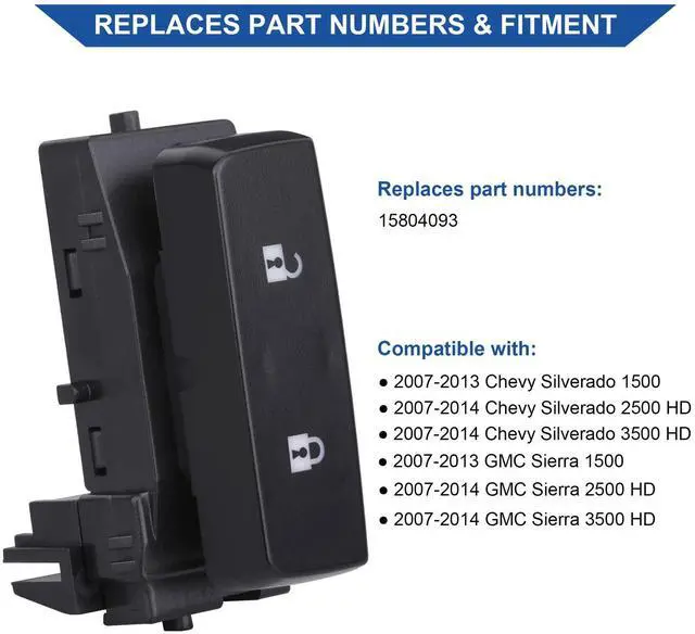 Alt view image 4 of 7 - Power Window Switch & Front Driver Side Door Lock & Mirror Switch
