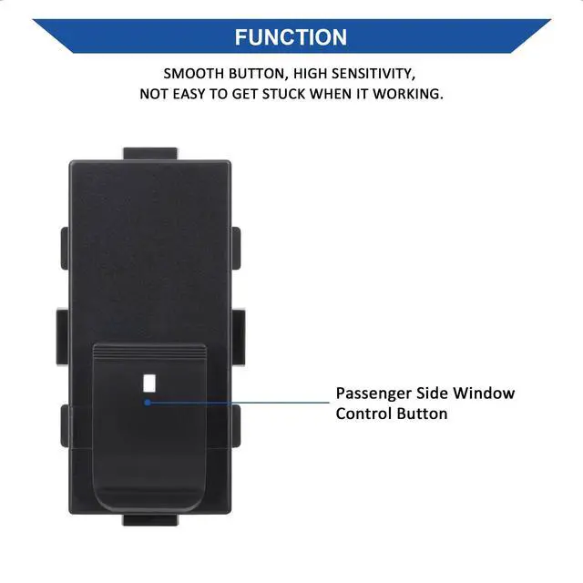 Alt view image 3 of 7 - Passenger Power Window Switch for 2007-2013 Chevy Silverado 22895545