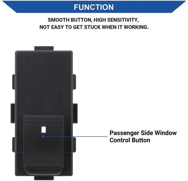 Alt view image 3 of 7 - 2pcs Passenger Window Switch for 2007-2013 Chevy Silverado/GMC Sierra
