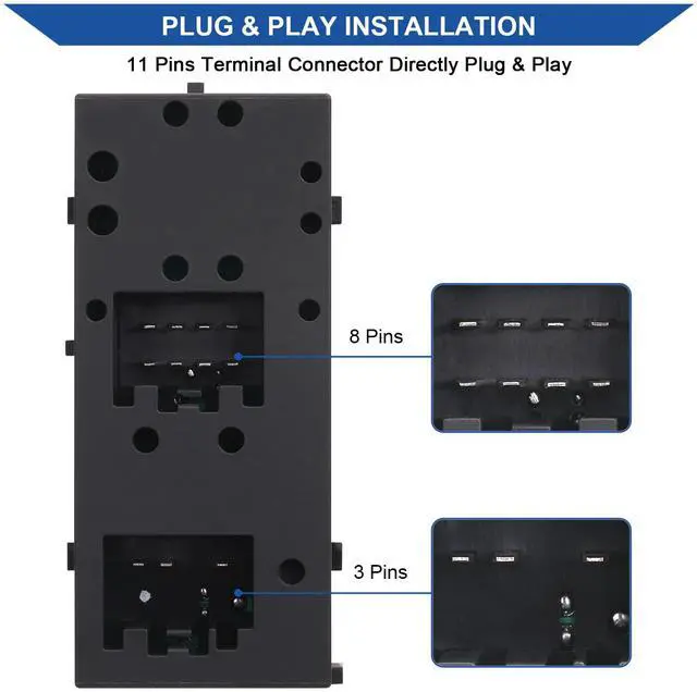Alt view image 4 of 6 - Driver Power Window Switch for 2003-2009 Lincoln Town Car 901-326