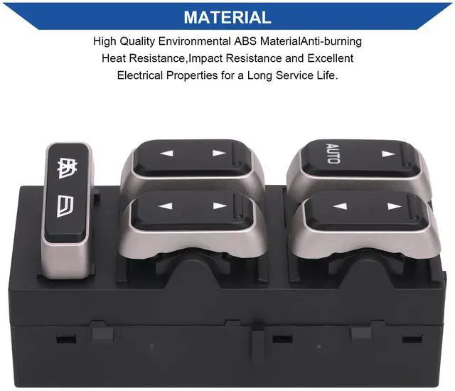 Alt view image 5 of 6 - Driver Power Window Switch for 2003-2009 Lincoln Town Car 901-326