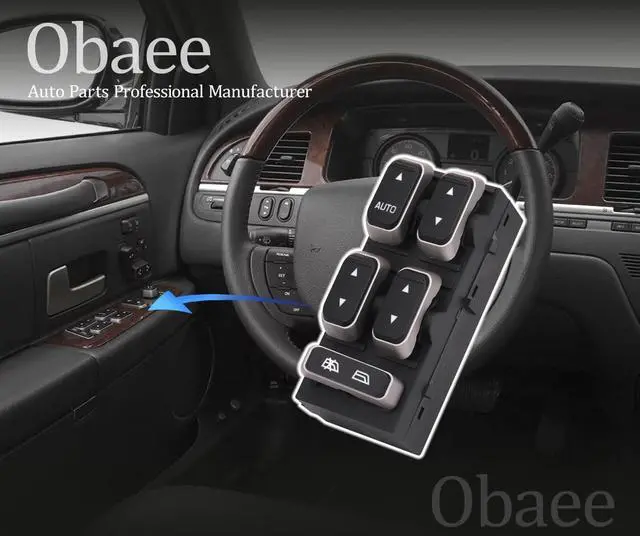 Alt view image 6 of 6 - Driver Power Window Switch for 2003-2009 Lincoln Town Car 901-326