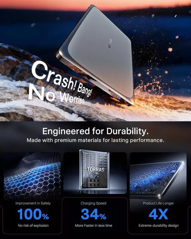 Alt view image 4 of 7 - MiniMag Pro Power Bank, Ultra Slim Semi Solid-State Portable Charger, Wireless 5,000mAh Magnetic Battery Pack, Fast Charging, Travel Essential for iPhone 17/16/15/14/13/12, Infinite Grey