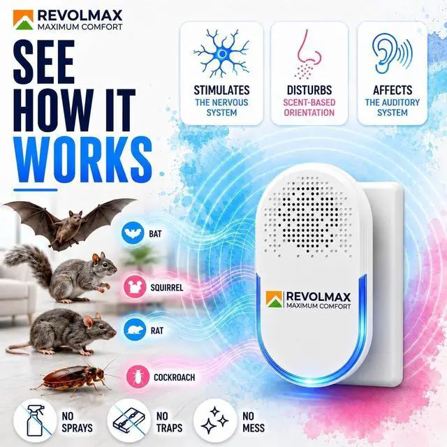 Alt view image 4 of 7 - COR-E29, Ultrasonic Pest Control Repeller - Electronic & Ultrasound, Indoor Plug-in Repellent - Get rid of - Rodents, Mice, Squirrels, Bats, Insects, Bed Bugs, Ants, Fleas, Spiders, Roaches (3 Pack)