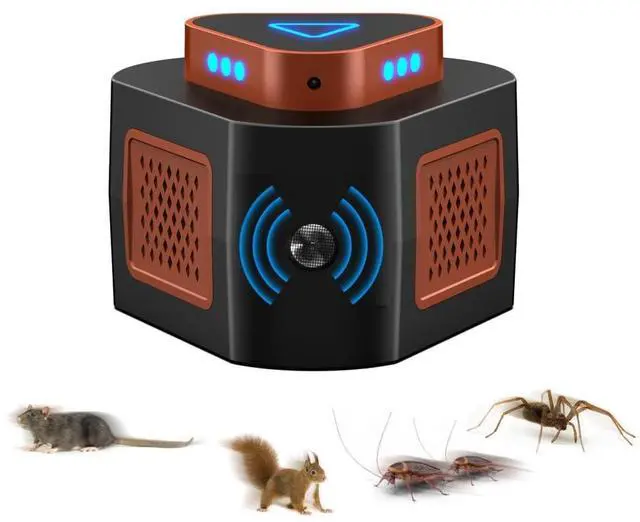 Main image of Mouse Repellent Ultrasonic Plug in, Ultrasonic Pest Repeller Indoor, 360° Ultrasonic Rodent Repeller with 4-Modes & LED Strobe Light for Home, Attic, Basement, Garage and Warehouse