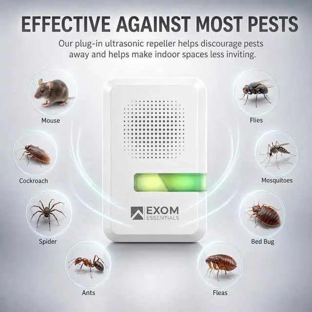 Alt view image 2 of 7 - T-26, Ultrasonic Pest Repeller Wall Plug-in Most Effective Than Repellents - Get Rid of - Rodents, Squirrels, Mice, Rats, Bats, Roaches, Ants, Spiders, Bed Bugs, osquito, Insects(2 Pack)