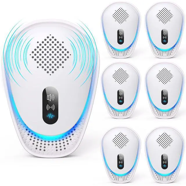 Main image of 2026 Upgraded Ultrasonic Pest Repeller, 6 Pack Plug-in Indoor Device with 3 Adjustable Modes for Mouse, Roaches, Spiders, Ants and Mosquitoes, Home Use