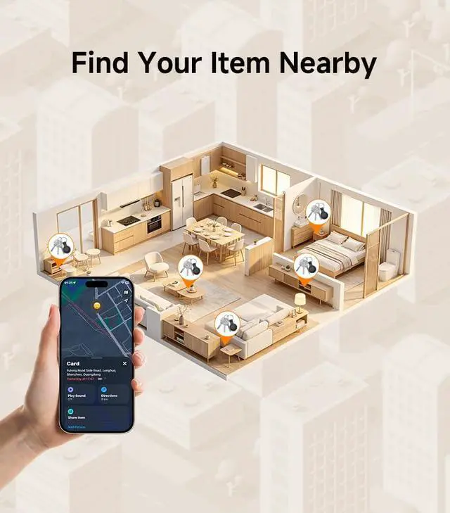 Alt view image 3 of 7 - Tracker Tags, 4 Pack Work with Find My(iOS)