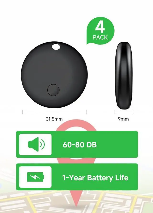 Alt view image 5 of 7 - Tracker Tags, 4 Pack Work with Find My(iOS)