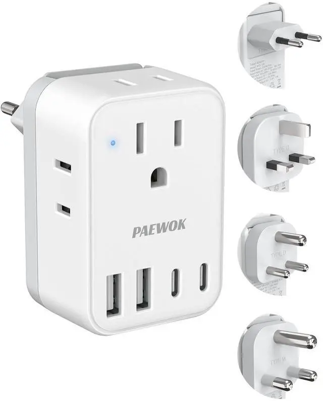 Main image of Travel Adapter Set with Type G/C/M/D Detachable Plug
