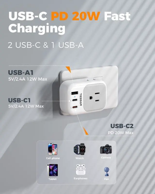 Alt view image 4 of 7 - Italy Travel Plug Adapter 2 Pack Type L