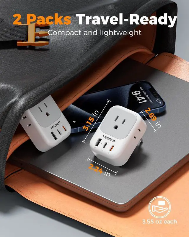 Alt view image 5 of 7 - Italy Travel Plug Adapter 2 Pack Type L