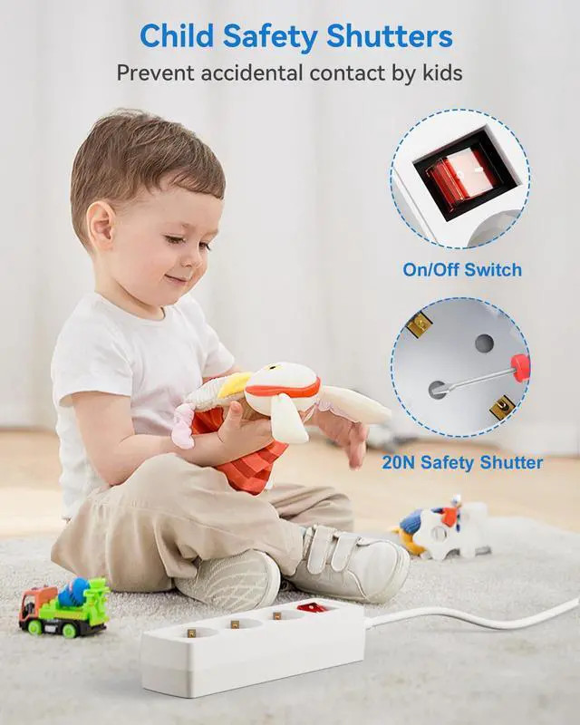 Alt view image 7 of 7 - European to US Plug Adapter 3 AC Outlets